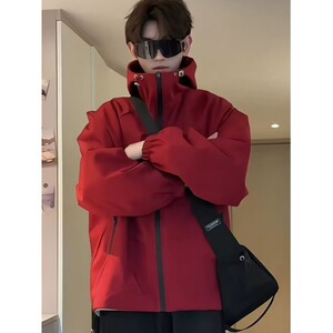 [001]运动户外连帽冲锋衣夹克男拼接撞色工装外套A079-3416-P76图片