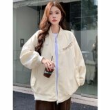 【网6】夹克外套拉链宽松百搭舒适棒球服男女A079-W175-P59，男装夹克，电商A079