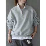 【网120】立领卫衣长袖打底上衣男女同A079-T53-P42，男装T恤，电商A079