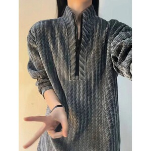 [004]半拉链卫衣男女长袖t恤高级感重磅外套A079-E76-P39图片