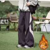 【235】拼色运动休闲裤男女宽松加绒直筒长裤A079-K2201-P43，男装卫衣，电商A079