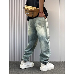 【196】大码美式高街破洞牛仔裤男士A079-832-52图片