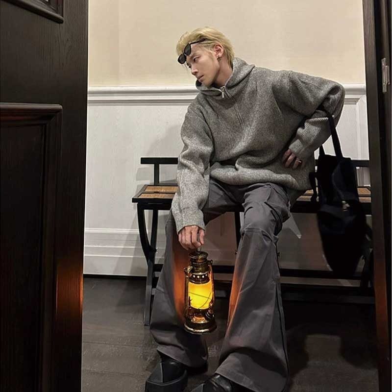 【002】连帽纯色毛衣针织衫男外套A079-MY114-P51,男装针织衫/毛衣,电商A079