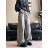 【网53】牛仔裤男士灰色高街宽松休闲A079-T809-P34，男装牛仔裤，电商A079