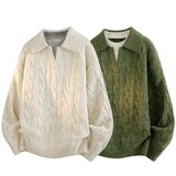 【网139】休闲2025假两件针织衫毛衣情侣款A079-D582-P56，男装针织衫/毛衣，电商A079