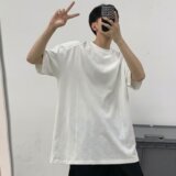 [003]男装纯色宽松情侣男女半袖T恤短袖上衣A079-D907-P24，男装T恤，电商A079