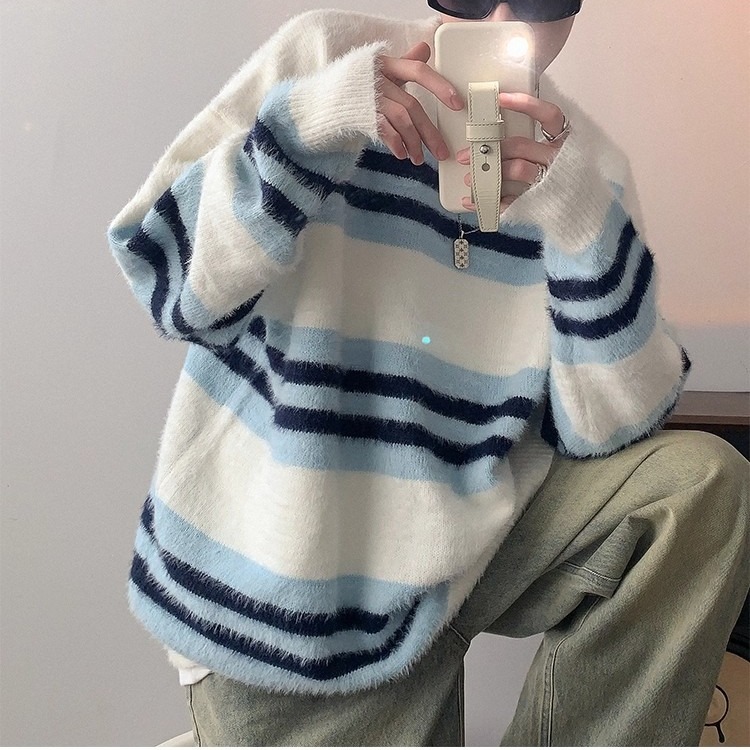 [290]毛衣男秋冬季潮牌宽松休闲男生圆领针织衫A079-M109-P54，男装针织衫/毛衣，电商A079