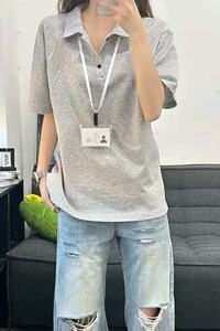[012]短袖polo衫男女夏翻领t恤正肩五分袖A079-D202-P28图片