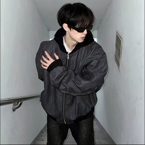 【174】夹克男日系休闲长袖假两件男士百搭A079-G1565-P69图片