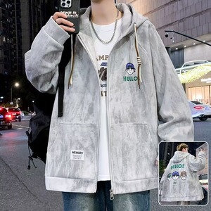 卫衣夹克秋款连帽衣服男开衫A079-W039-P58【网络图1】4-8XL元图片