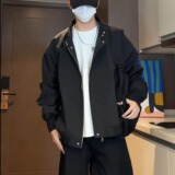 【188】2025立领简约黑色百搭休闲哈灵顿夹克A079-1157-P61，男装夹克，电商A079