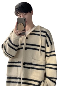 【网108】25条纹开衫针织衫A079-7055-P55图片