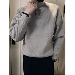 【201】宽松时尚排扣高领休闲打底针织衫A079-MY3488-P63