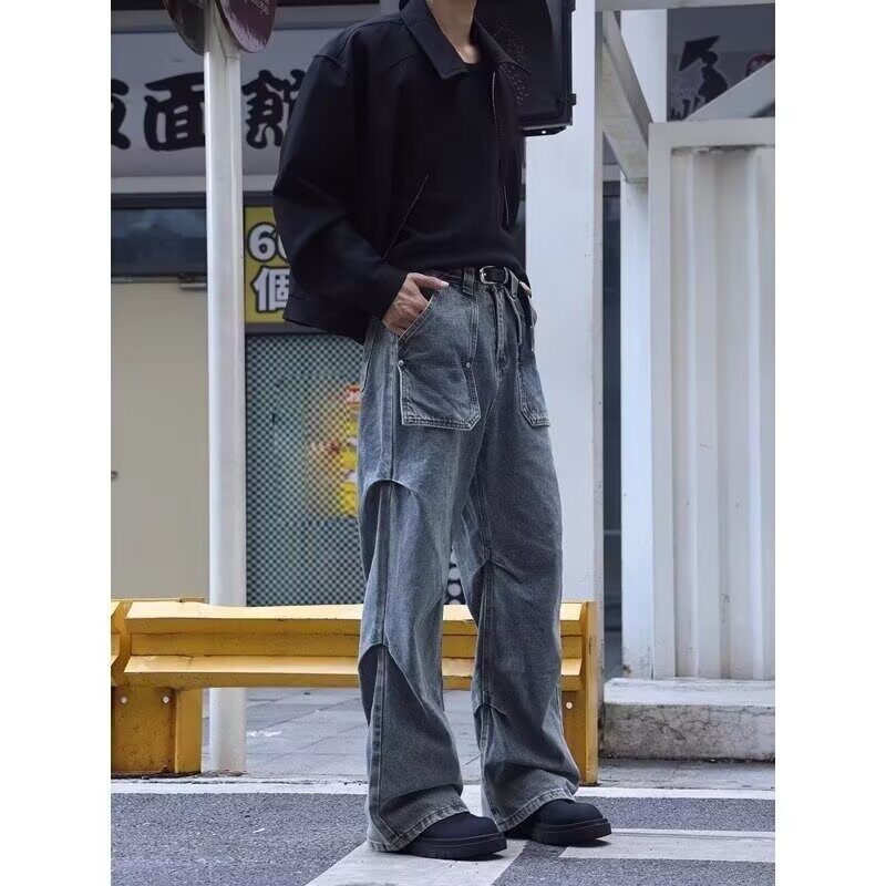 【175】25原版质量蓝色直筒牛仔裤A079-K819-P57,男装牛仔裤,电商A079