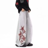 【网41】2025刺绣拼接休闲裤女秋季新款A079-A8070-P42，男装休闲裤，电商A079