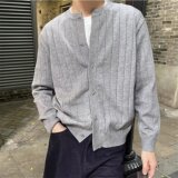 【99】开衫毛衣男韩圆领宽松百搭外套针织衫A079-MY3411-P55，男装针织衫/毛衣，电商A079