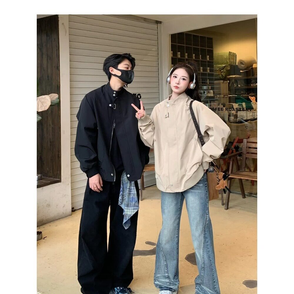 【网23】情侣外套春秋季2025新款冲锋夹克上衣服A079-J430-P59,女装短外套,电商A079