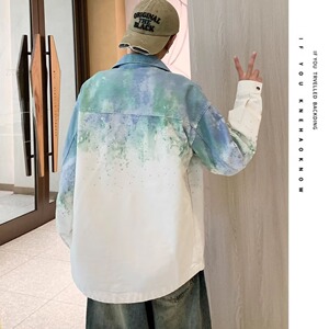 牛仔外套男长袖衬衫薄款夹克A079-D708-P58【网络图1】4-8XL元图片