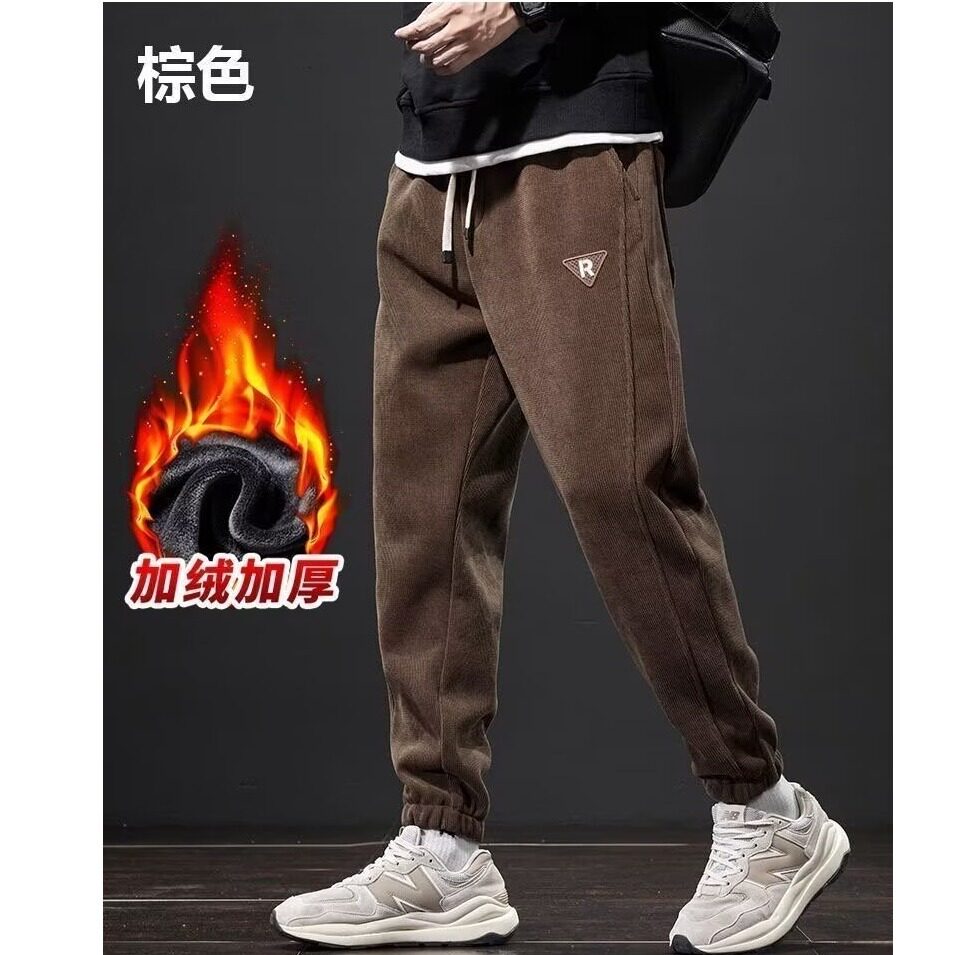 【网147】刺绣卫裤宽松加绒束脚长裤A079-8361-29,男装休闲裤,电商A079