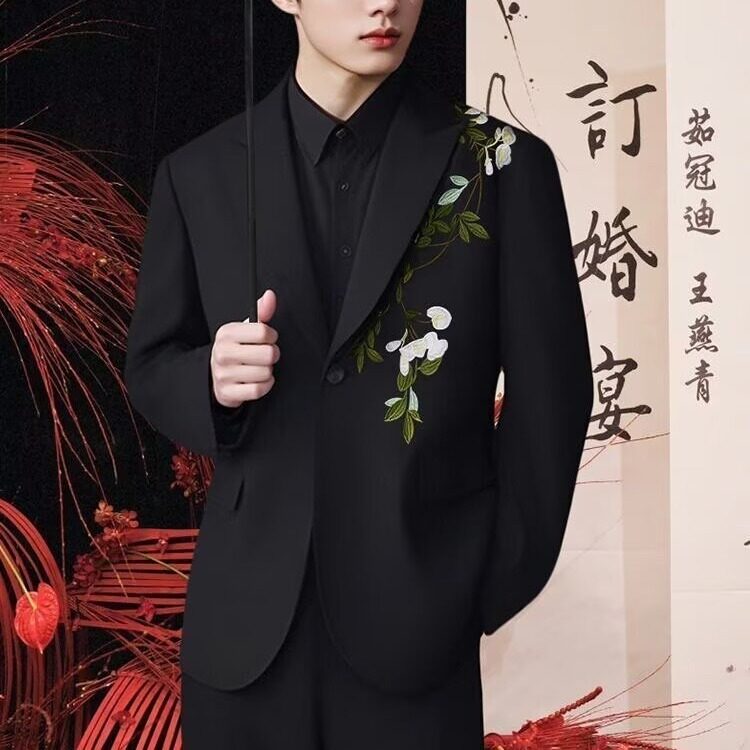 【网48】中山装西服外套男A079-XZ105-P58,男装西服,电商A079