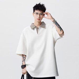[012]拼接短袖polo衫男女款夏翻领t恤正肩半袖A079-T65-P29
