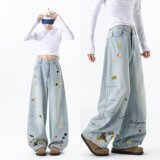 【网36】日系百搭牛仔裤原宿文艺潮流A079-6637-48，男装牛仔裤，电商A079