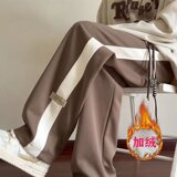【235】5色卫裤男秋季宽松直筒加绒运动裤A079-K110J加绒-P38，男装休闲裤，电商A079