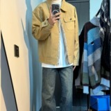 【网139】翻领外套2025新款宽松侣百搭工装夹克A079-J516-P58，男装夹克，电商A079