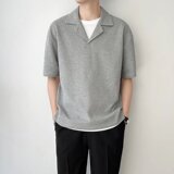 [012]短袖POLO衫男宽松半袖上衣V型翻领t恤男A079-T538-P27，男装T恤，电商A079