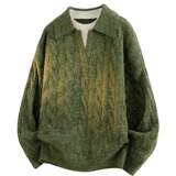 【网139】假两件针织衫毛衣情侣款A079-D582-P56，男装针织衫/毛衣，电商A079