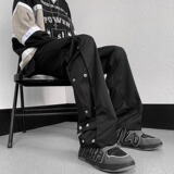 【网38】休闲裤男秋冬季加绒oversize裤子A079-A584-P35-40，男装卫衣，电商A079