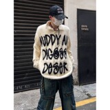 【7】仿貂毛字母毛衣男女宽松针织衫情侣上衣A079-MY9539-P54，男装针织衫/毛衣，电商A079