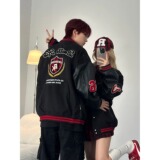 【网】潮新款刺绣徽章拼接撞色棒球服外套A079-3989-P61，女装短外套，电商A079