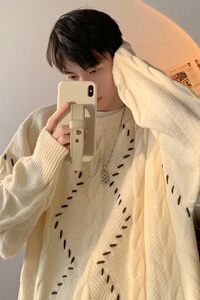 【86】休闲2025外套秋冬款加厚高级感痞帅针织衫A079-MY235-P55图片