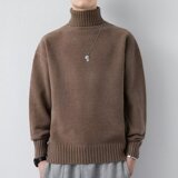【网86】可翻领高领毛衣男士冬季加绒加厚针织衫男A079-Y254-P45，男装针织衫/毛衣，电商A079