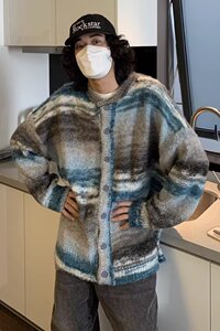 【网59】25新款纽扣针织衫复古休闲外套A079-788-P55图片