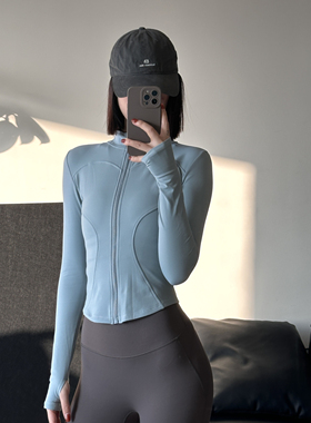 ALGAM CANDY巨显瘦不臃肿的加绒长袖拉链外套 运动健身服