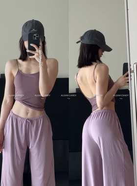 algam candy 简约运动瑜伽服背心 速干可拆卸胸垫显瘦时尚休闲