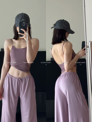 algam candy 简约运动瑜伽服背心 速干可拆卸胸垫显瘦时尚休闲