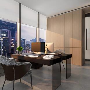 企业办公室效果图+全套CAD施工图｜完整落地方案