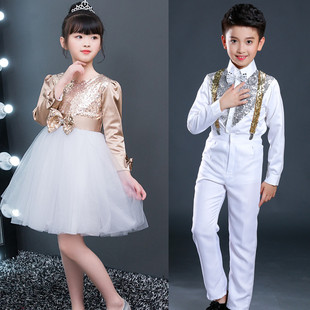 长袖儿童大合唱团演出服中学生小学生表演服装学生朗诵比赛初中生