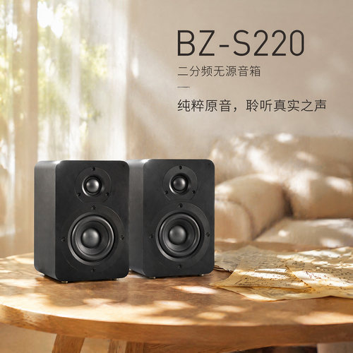 伟良音响BRZHIFI桌面家用无源音箱BZ-S220二分频三色可选