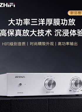 BRZHIFI PA-425厚膜发烧后级家用桌面大功率功放机130W蓝牙5.3