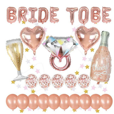 告别单身派对装饰bride to be新娘布置字母气铝膜球婚前party用品