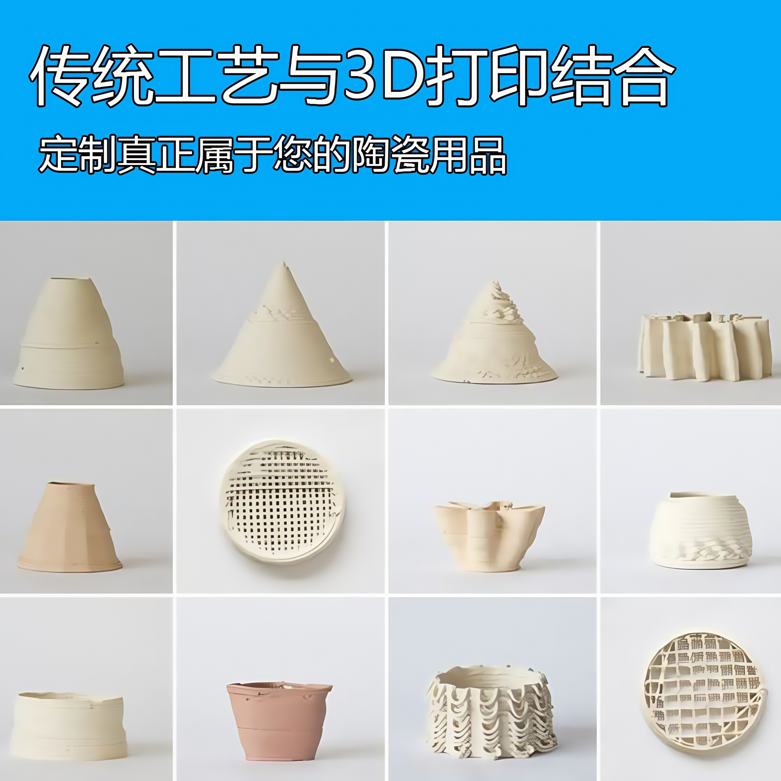 我型我速 陶瓷雕塑工艺品艺术品家居摆件代做 陶泥3d打印定制加工