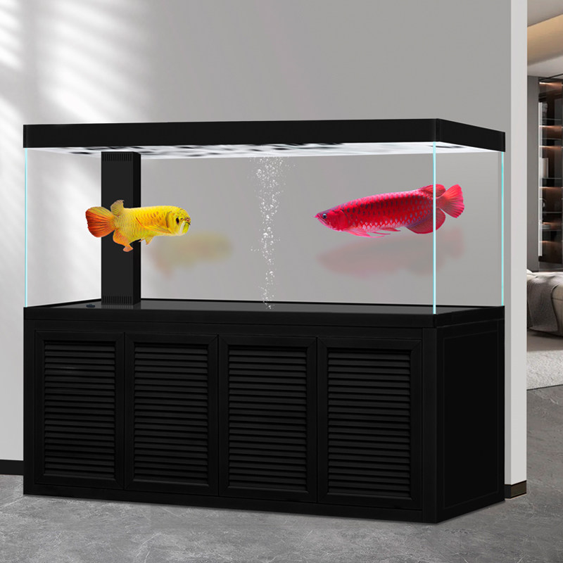 超大型铝合金龙鱼缸屏风隔断超白玻璃鱼缸客厅家用生态底滤水族箱