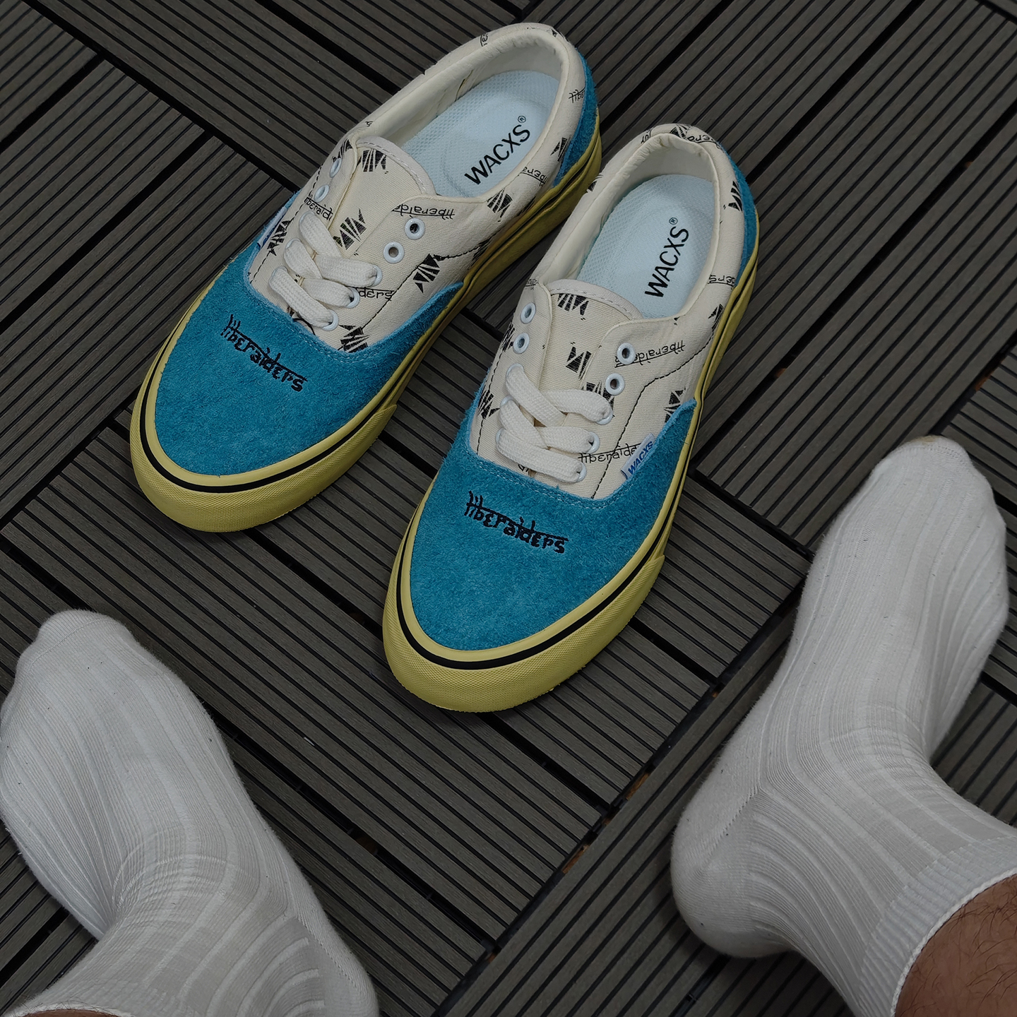 Era DX Liberaiders 梅咏联名蓝白色美式复古板鞋个性百搭休闲鞋