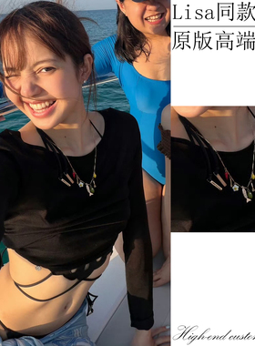 lisa同款项链海洋度假风辣椒小鱼多元素吊坠链甜酷百搭趣味锁骨链