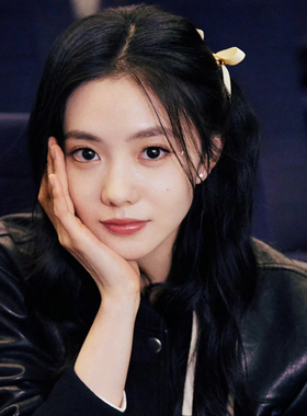 刘浩存同款丝带发夹甜美少女浅黄色蝴蝶结侧边顶夹飘带鸭嘴夹发饰