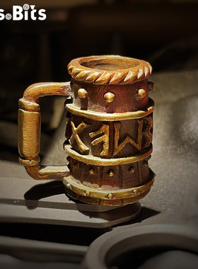 黄铜维京人酒杯刀坠项链吊坠edc手电折刀挂坠DIY伞绳汽车钥匙扣